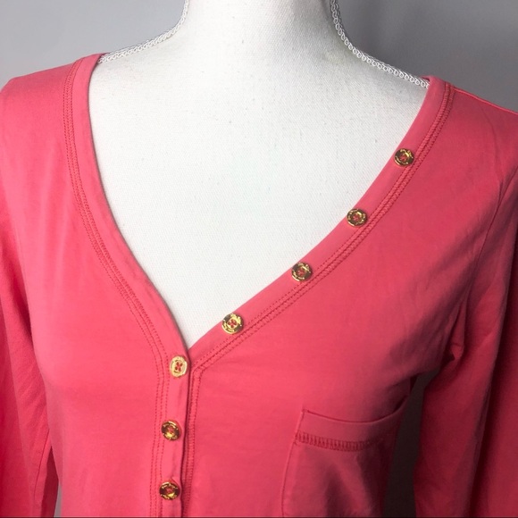 Lilly Pulitzer Island Coral Palmetto Dress Medium - Picture 5 of 6